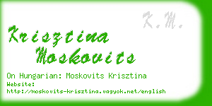 krisztina moskovits business card